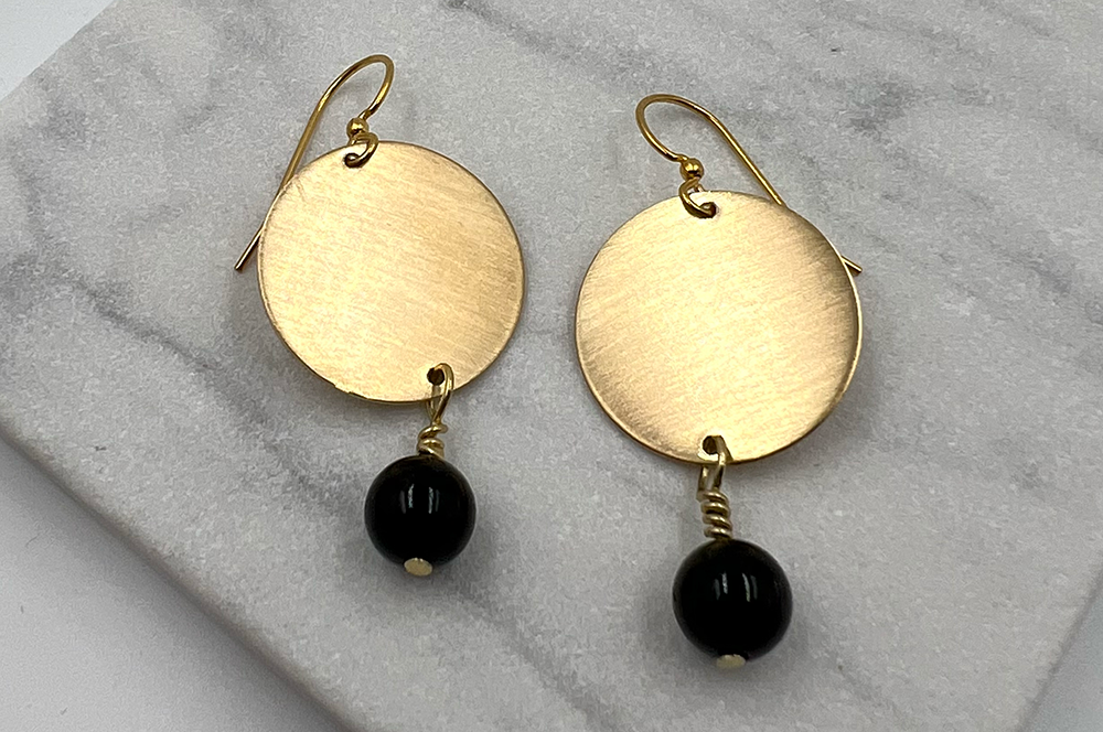 THURSDAY, September 19th • Black Onyx and Brass Earrings Workshop