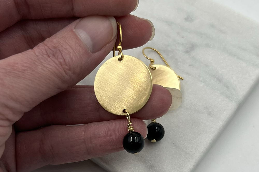 THURSDAY, September 19th • Black Onyx and Brass Earrings Workshop