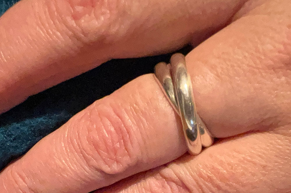 SATURDAY, February 22nd - Sterling Silver Double Band Interlocking Ring - Intermediate Level