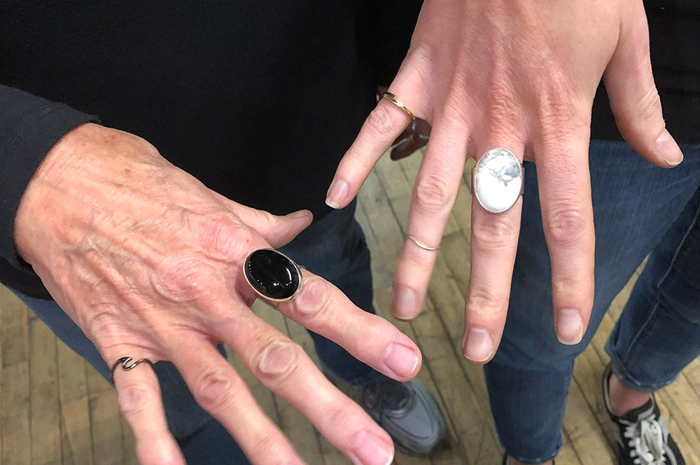 BEGINNING CLASS: WEDNESDAY NIGHTS, February 5th - 26th: Bezel Set Stone Ring with Wide Band