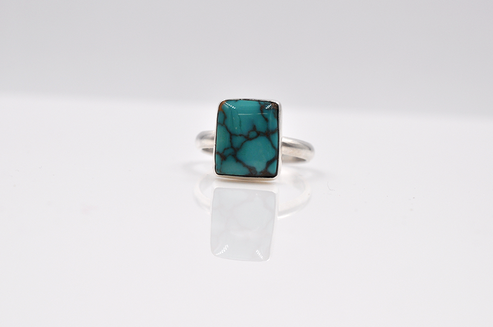 Rectangular Turquoise Ring US Size 7