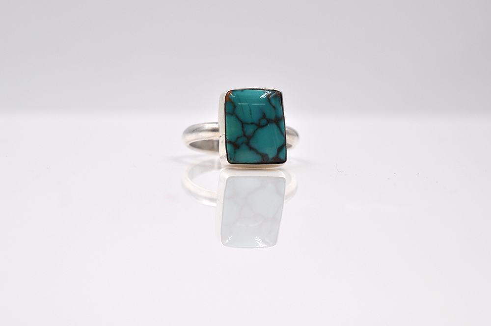 Rectangular Turquoise Ring US Size 7