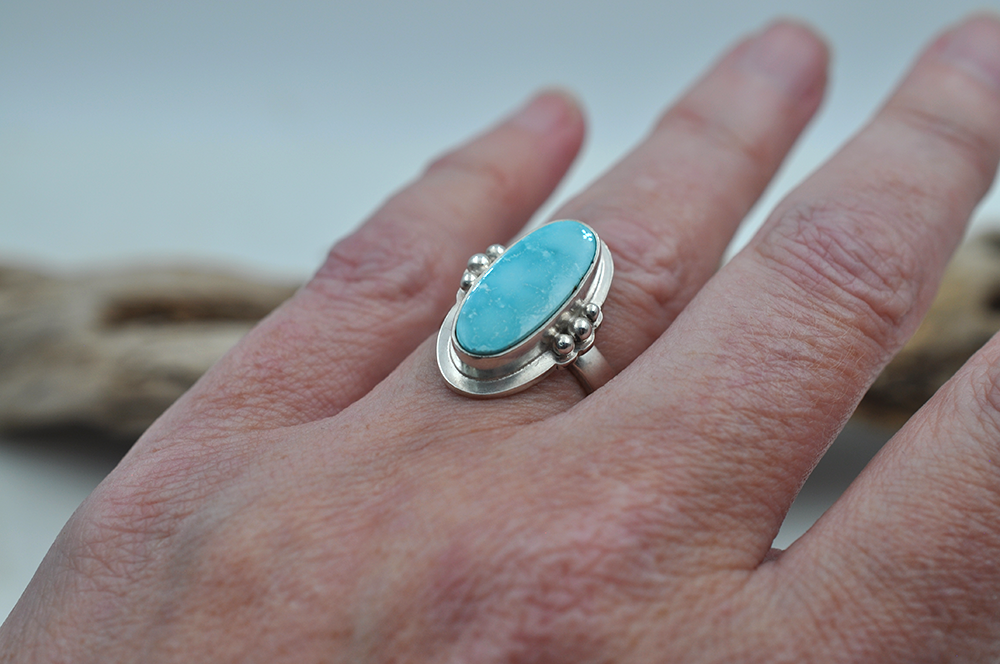 Turquoise Mountain Turquoise Ring • US Size 7