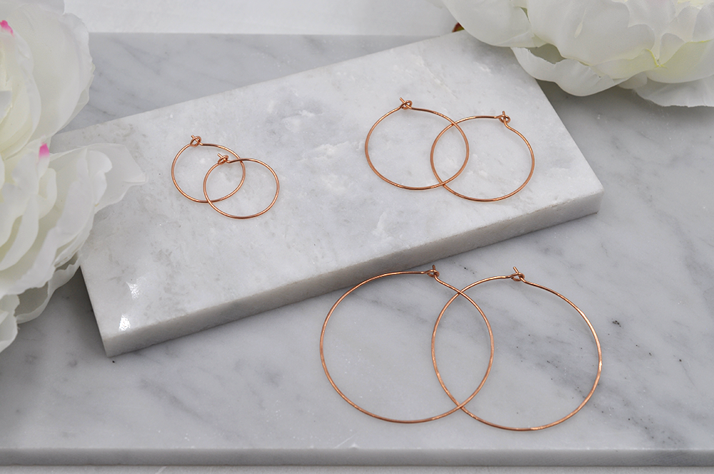 Classic Wire Hoop Earrings • Available in Sterling Silver, 14k Gold-filled and 14k Rose Gold