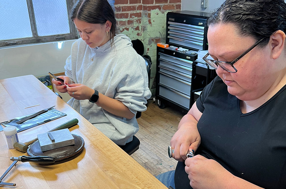 SATURDAY, February 22nd - Sterling Silver Double Band Interlocking Ring - Intermediate Level