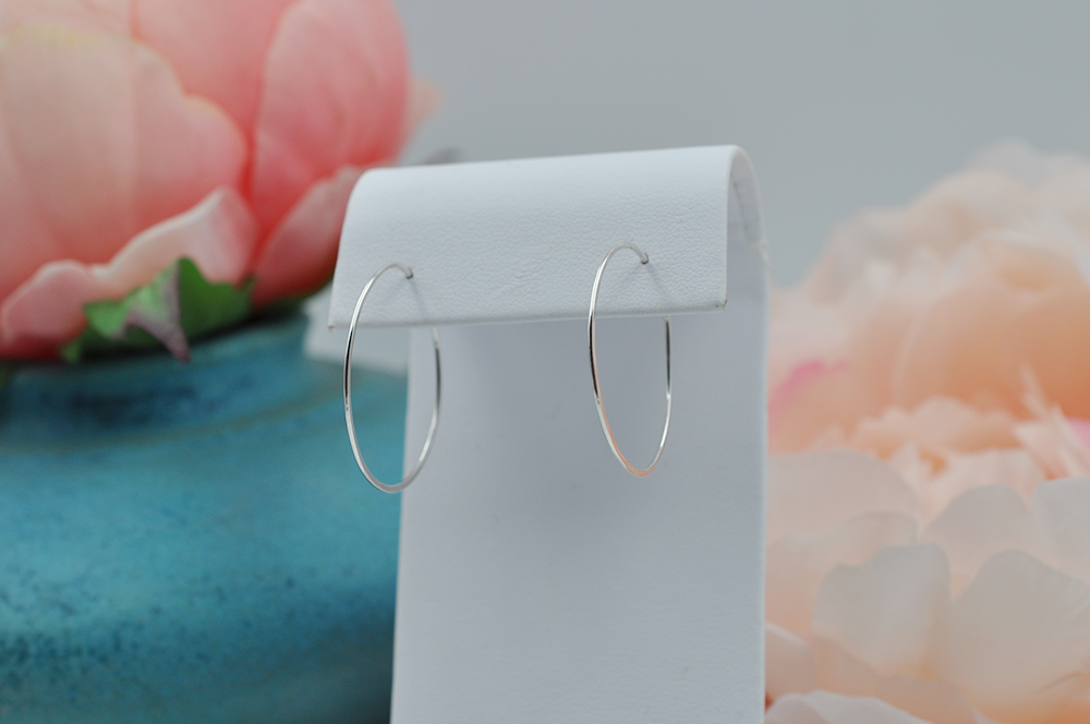 Classic Wire Hoop Earrings • Available in Sterling Silver, 14k Gold-filled and 14k Rose Gold