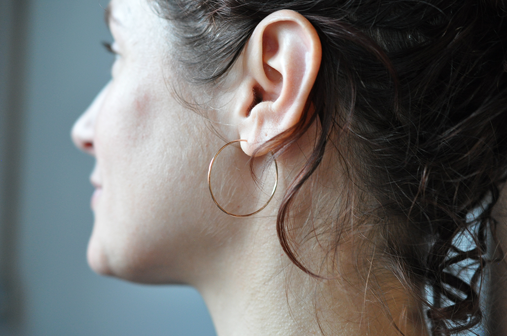 Classic Wire Hoop Earrings • Available in Sterling Silver, 14k Gold-filled and 14k Rose Gold