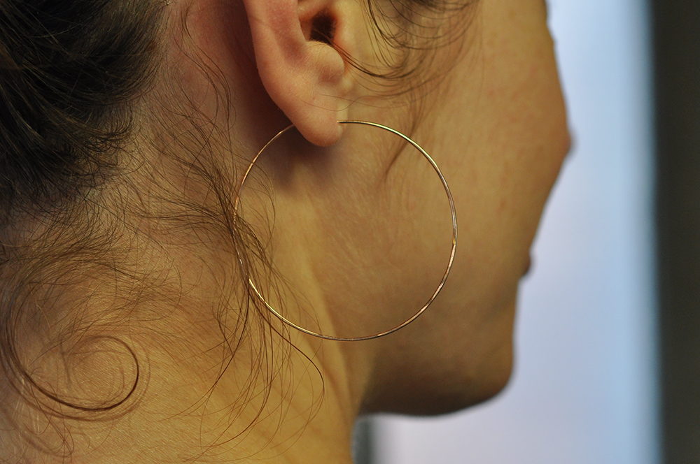 Classic Wire Hoop Earrings • Available in Sterling Silver, 14k Gold-filled and 14k Rose Gold