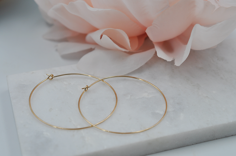 Classic Wire Hoop Earrings • Available in Sterling Silver, 14k Gold-filled and 14k Rose Gold