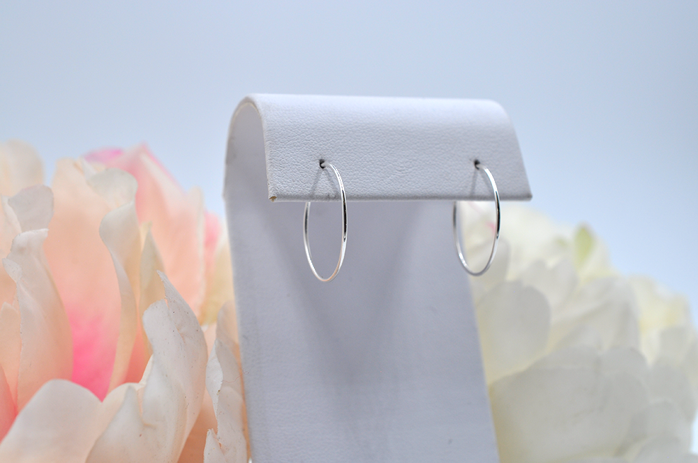 Classic Wire Hoop Earrings • Available in Sterling Silver, 14k Gold-filled and 14k Rose Gold