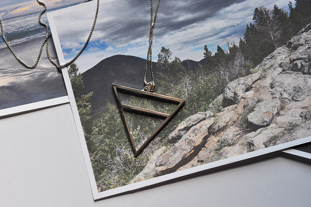 Large Earth Element Necklace in Sterling Silver